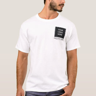 Camiseta Logotipo Minimalista da Empresa Nome do Funcionári
