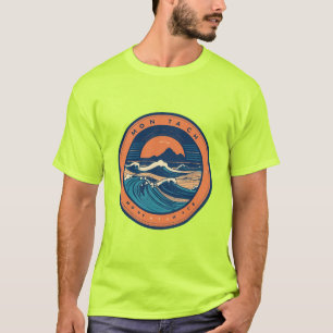 Camiseta Logotipo Minimalista da Onda do Mar de Montabeach