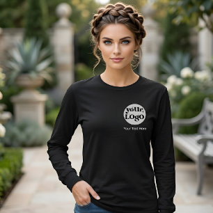 Camiseta Logotipo Minimalista e Negócios de Texto
