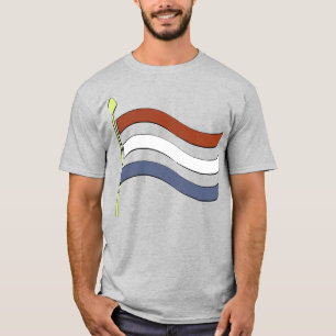 Camiseta Logotipo Moderno da Bandeira Americana Estilo Corp