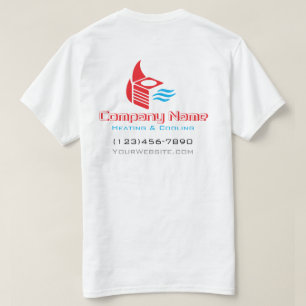 Camiseta Logotipo Moderno de Design Uniforme para HVAC