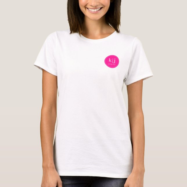 Camiseta Logotipo Monograma de Negócios de Artista de Maqui (Frente)