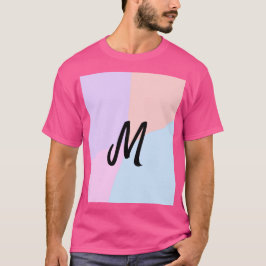 Camiseta logotipo monograma simples e mínimo personalizado
