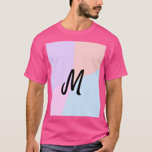 Camiseta logotipo monograma simples e mínimo personalizado
