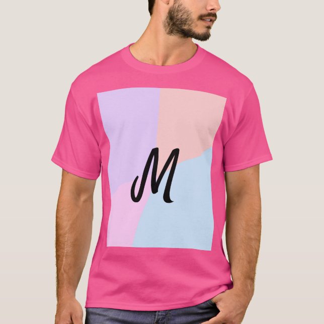 Camiseta logotipo monograma simples e mínimo personalizado (Frente)