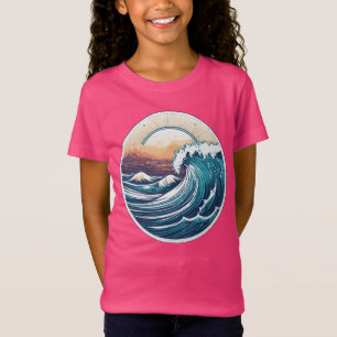 Camiseta Logotipo Montabeach Ocean Wave de Ultra-Alto Detal