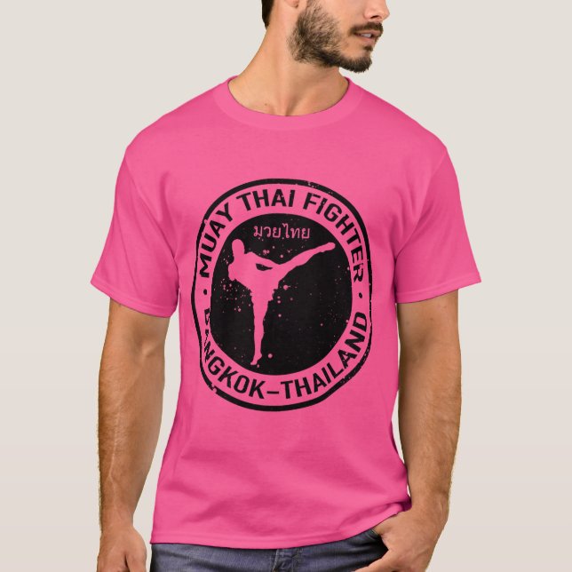 Camiseta Logotipo Muay Thai (preto) (Frente)