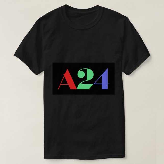 Camiseta Logotipo multicor A24 (Frente do Design)
