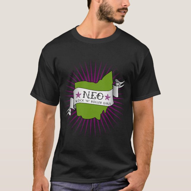 Camiseta logotipo neo do cano principal de ohio (Frente)