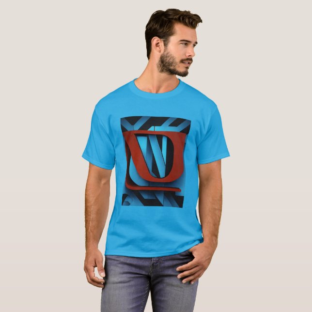 Camiseta Logotipo Netflix feroz em preto e azul - (Frente Completa)