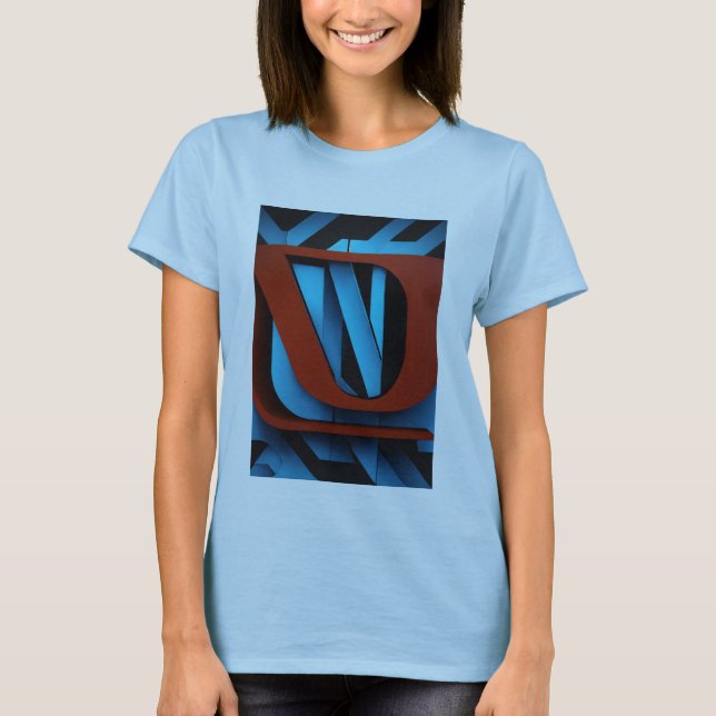 Camiseta Logotipo Netflix feroz em preto e azul - (Frente)