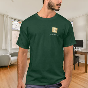 Camiseta logotipo nome da equipe empresarial verde