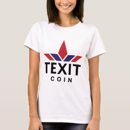 Camiseta Logotipo oficial de Moedas de Textos e Camisa-Queb