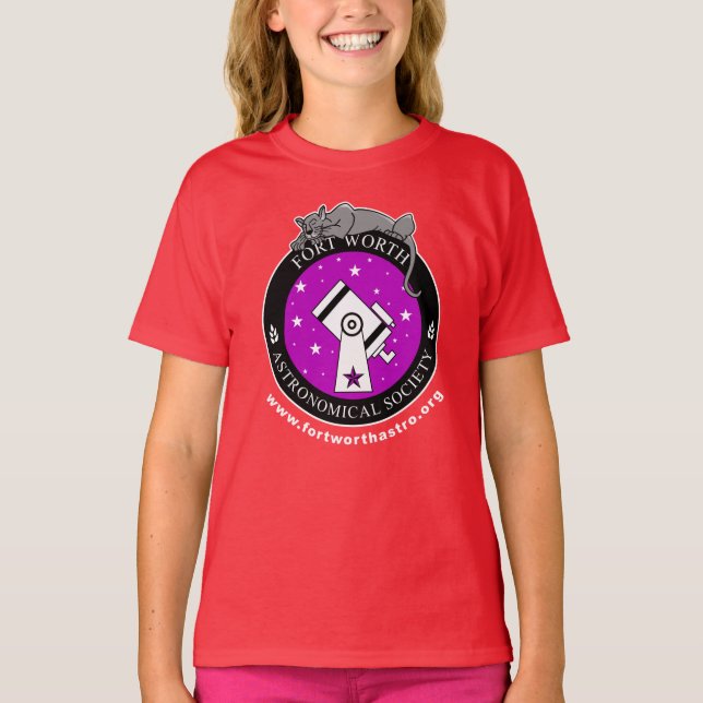 Camiseta Logotipo oficial FWAS Meninas Red T-Shirt (Frente)