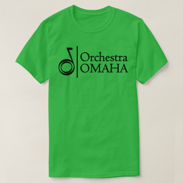 Camiseta Logotipo Omaha da orquestra preto (Frente do Design)