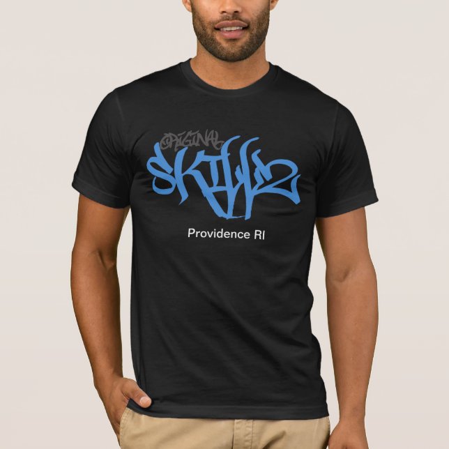 Camiseta Logotipo original de Skillz (azul novo (Frente)