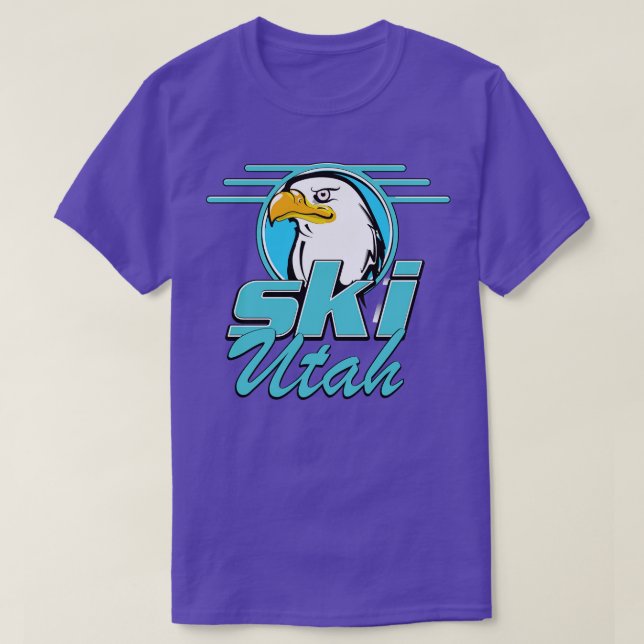 Camiseta Logotipo Ouro Eagle Ski Utah (Frente do Design)