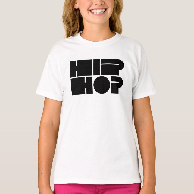 Camiseta logotipo ousado de Hip Hop (Frente)