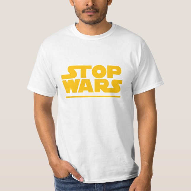 Camiseta Logotipo Paródia Stop Wars (Frente)