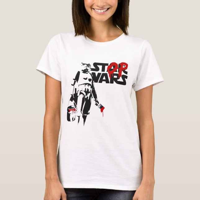 Camiseta Logotipo Paródia Stop Wars (Frente)