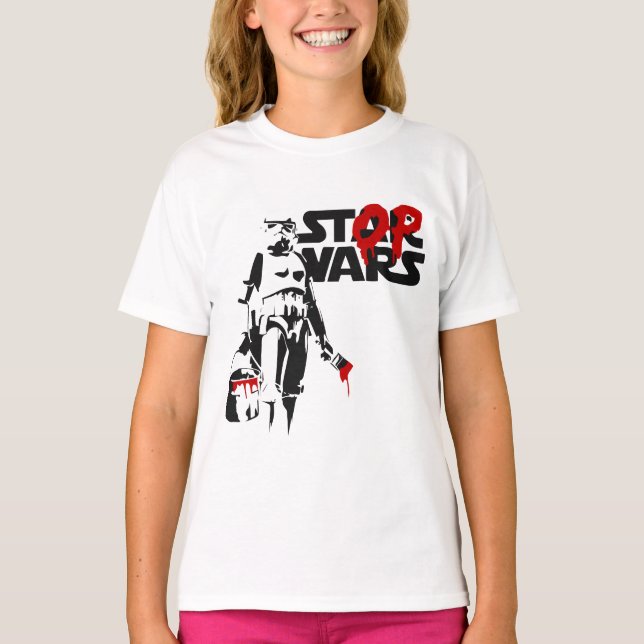 Camiseta Logotipo Paródia Stop Wars (Frente)