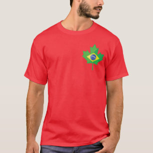 Camiseta Logotipo pequeno de Brasil Canadá