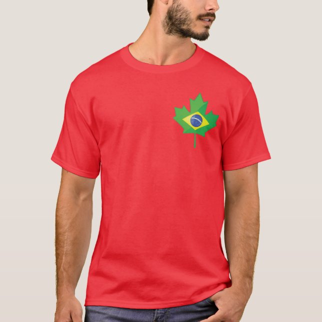 Camiseta Logotipo pequeno de Brasil Canadá (Frente)