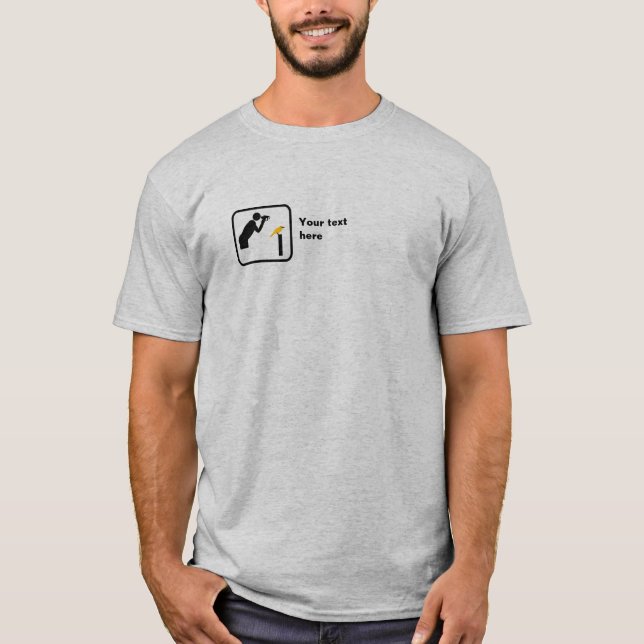 Camiseta Logotipo pequeno de observador/aves — Personalizáv (Frente)