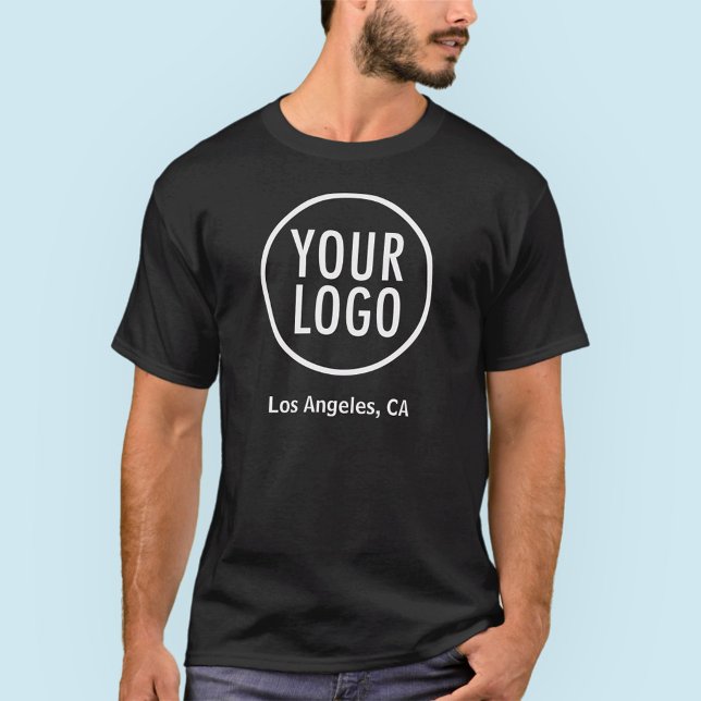 Camiseta Logotipo personalizado da empresa T-Shirt de algod (MISOOK Black Organic Cotton T-Shirt with Logo)