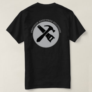 Camiseta logotipo personalizado de construção de homem habi