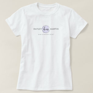 Camiseta Logotipo personalizado do Artista de maquiagem / D