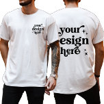 Camiseta Logotipo personalizado do Design frontal e traseir<br><div class="desc">Este logotipo personalizado de frente e verso do Design personalizado T-Shirt é a escolha ideal para empresas, equipes e eventos que procuram criar uma impressão duradoura. Com opções de frente e verso personalizáveis, você pode exibir de forma destacada o logotipo da sua empresa, o logotipo da equipe ou o design...</div>