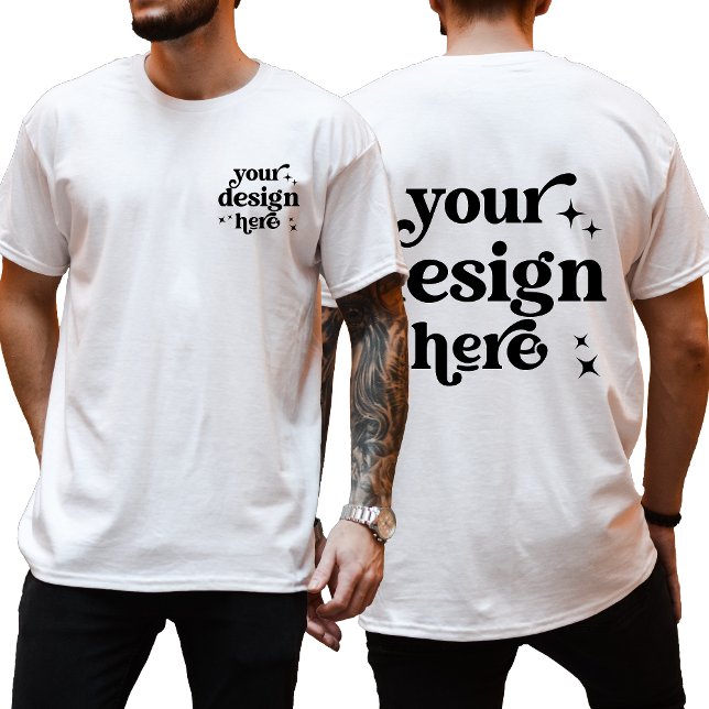 Camiseta Logotipo personalizado do Design frontal e traseir (Criador carregado)