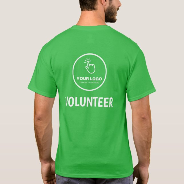 Camiseta Logotipo Personalizado do Voluntário para Eventos  (Verso)