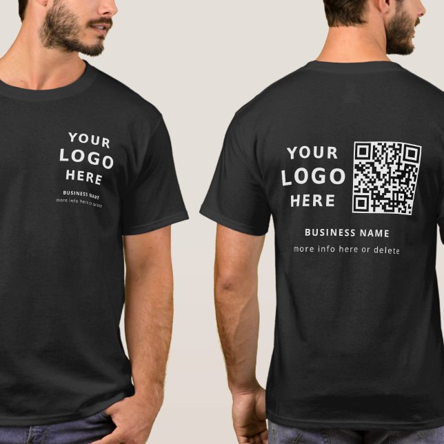 Camiseta Logotipo Personalizado e Código QR Funcionário Mod (Criador carregado)