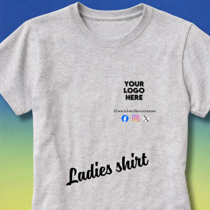Camiseta Logotipo Personalizado e Negócios de Mídia Social