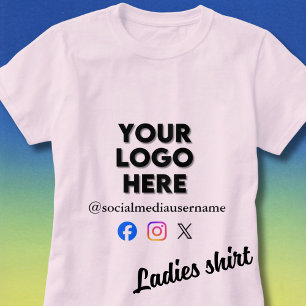 Camiseta *Logotipo Personalizado e Negócios de Mídia Social