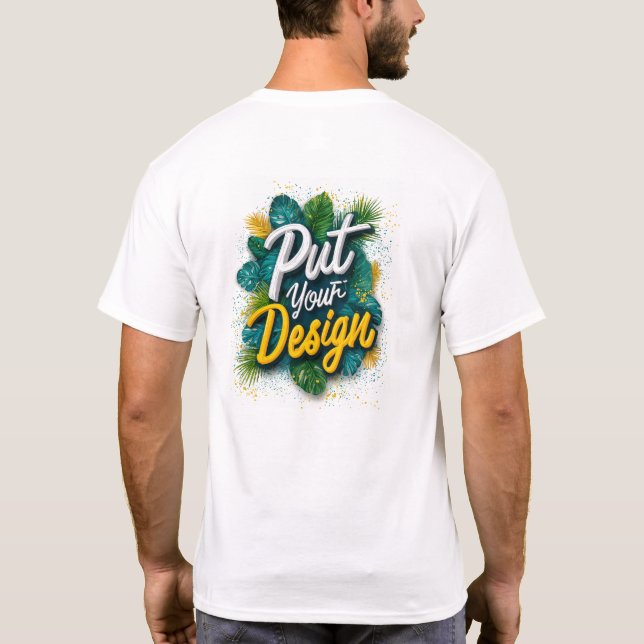 Camiseta Logotipo personalizado frontal e traseiro Design (Verso)