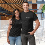 Camiseta Logotipo personalizado | Funcionarios Empresarial<br><div class="desc">Um simples modelo de negócios preto personalizado em um estilo moderno minimalista que pode ser facilmente atualizado com o logotipo e o texto de sua empresa. Se você precisar de ajuda para personalizar este produto, entre em contato comigo usando o botão de mensagem abaixo e terei todo o prazer em...</div>