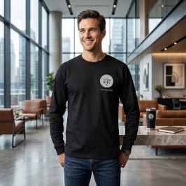 Camiseta Logotipo Personalizado & Nome da Empresa Homens Mo