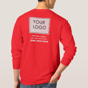 Camiseta Logotipo personalizado profissional Vermelho para