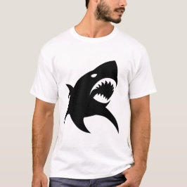 Camiseta Logotipo plano minimalista de tubarão moderno