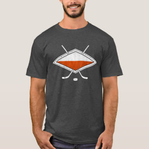 Camiseta Logotipo polonês da bandeira do hóquei em gelo