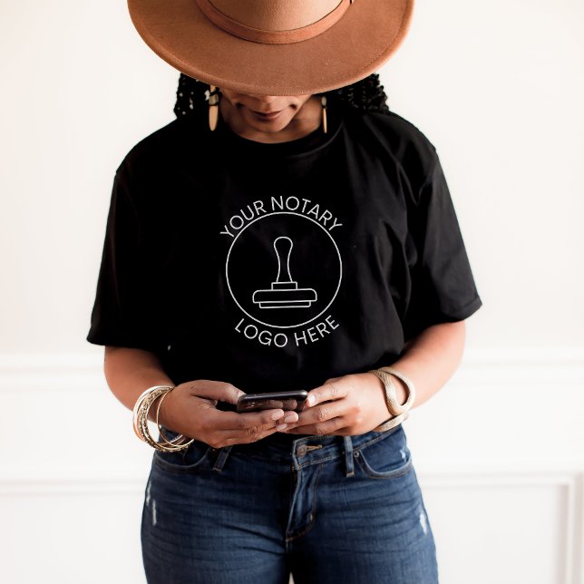 Camiseta Logotipo Preto Adicionar Promocional QR Funcionari (Criador carregado)