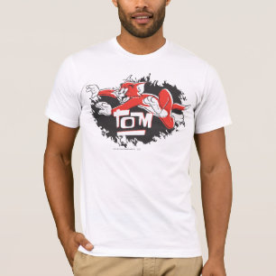 Camiseta Logotipo preto e vermelho de Tom