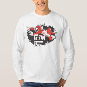 Camiseta Logotipo preto e vermelho de Tom