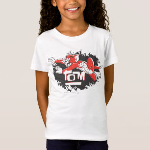 Camiseta Logotipo preto e vermelho de Tom