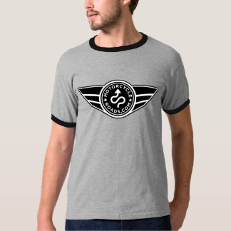 Camiseta Logotipo preto preto & cinzento do t-shirt w/basic