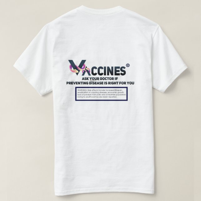 Camiseta Logotipo Pro Vaccine (Verso do Design)