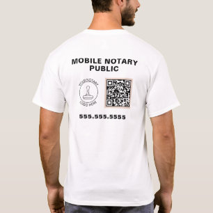 Camiseta Logotipo profissional de empresa Código QR Trabalh